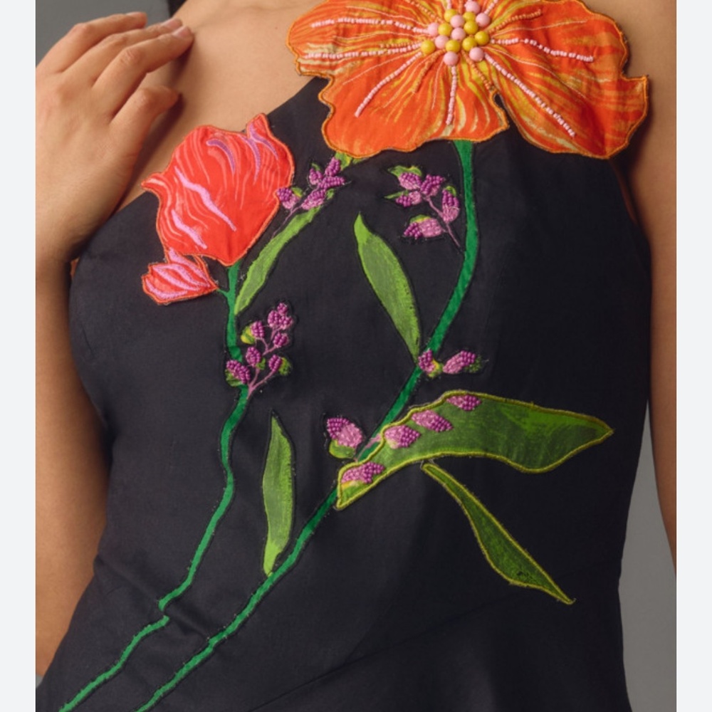 Anthropologie Yukiko Noritake x Anthropologie Asymmetric Floral dress - Picture 3 of 7